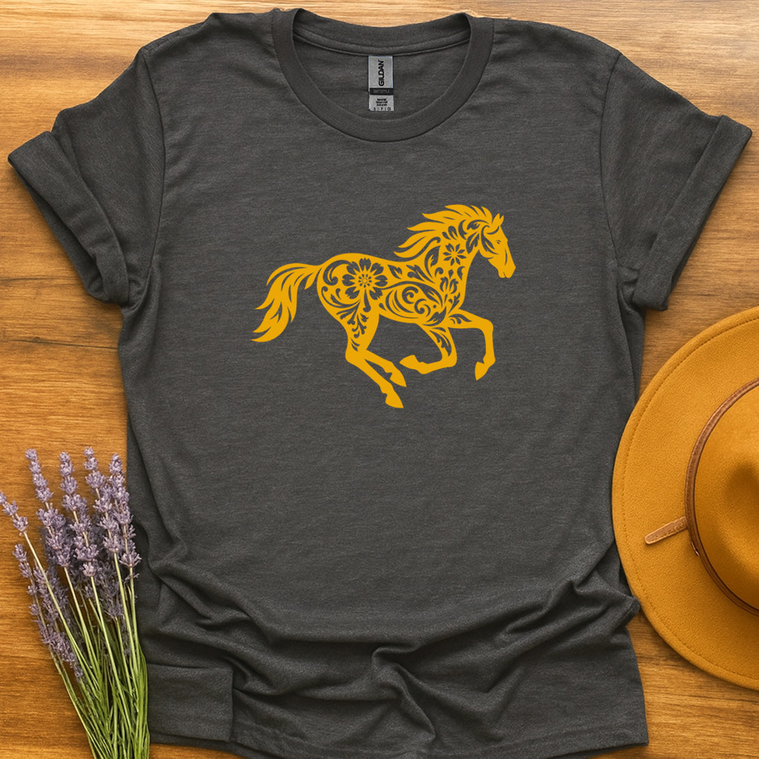 Floral Galloping Horse