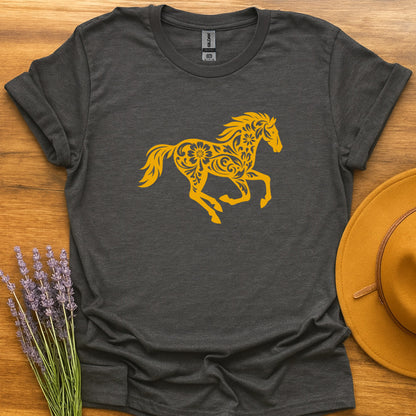 Floral Galloping Horse