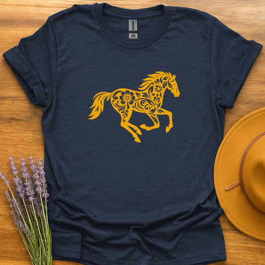 Floral Galloping Horse