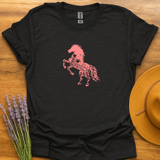 Floral Horse Silhouette