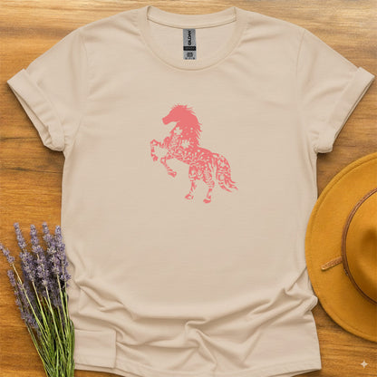 Floral Horse Silhouette