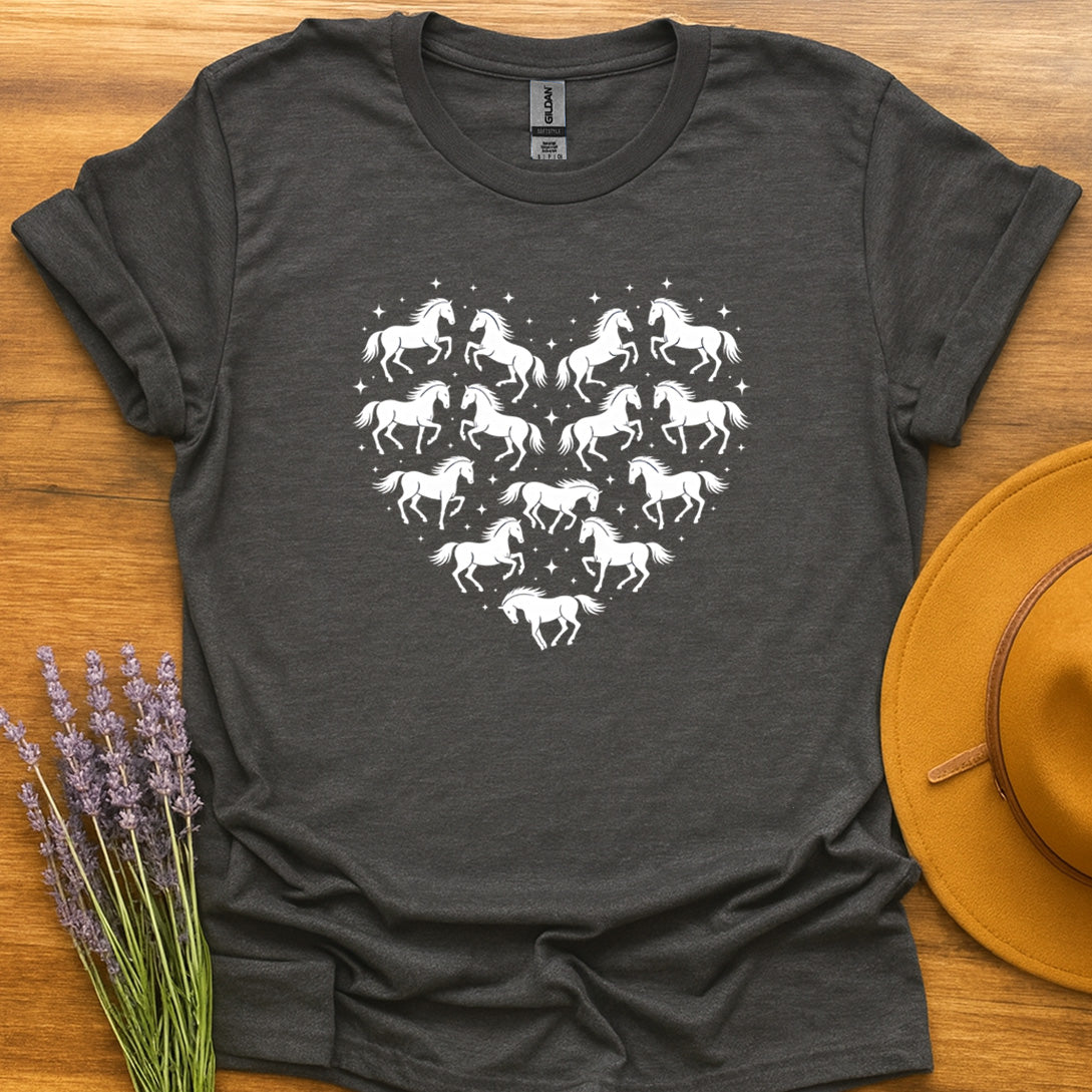 Horses in Heart Shape