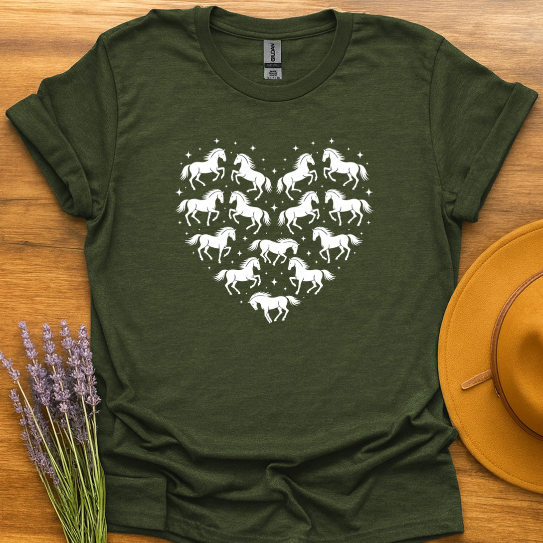 Horses in Heart Shape