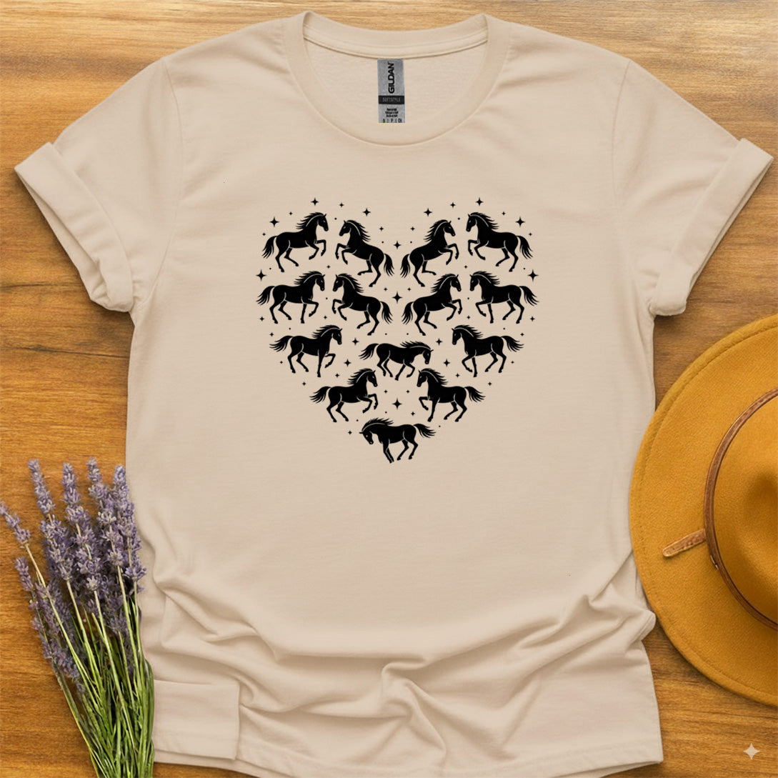 Horses in Heart Shape